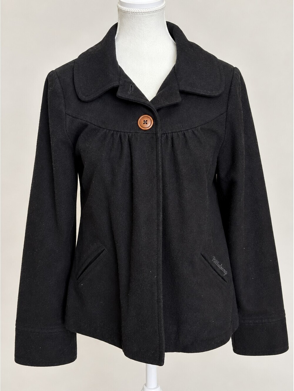 Billabong Black 60% Wool Blend Jacket Coat Women's Size M